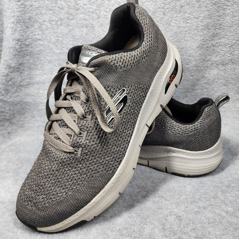 Skechers Arch Fit Shoes Mens Size 11‎ Gray Walking Sneakers Comfort